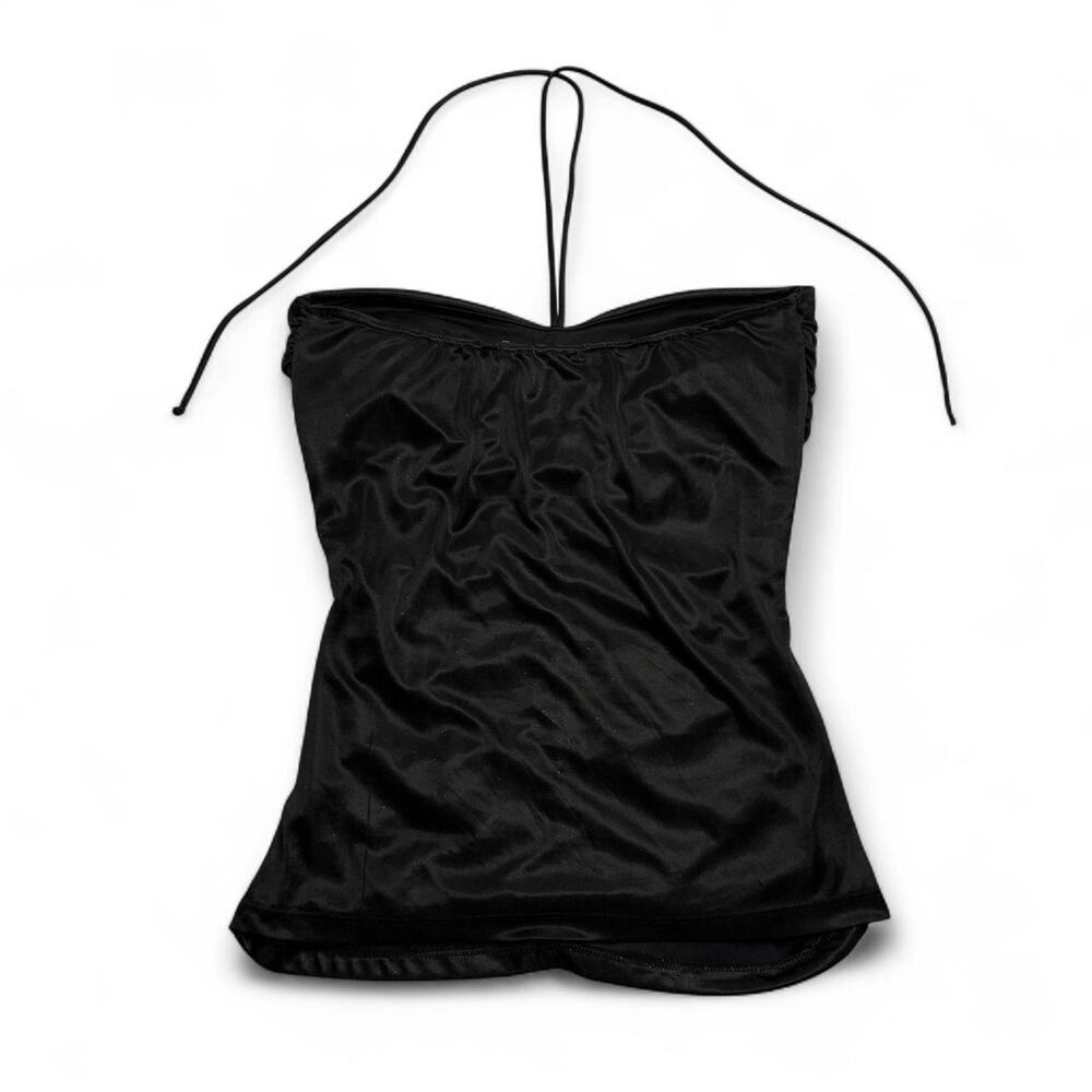 Y2K Vintage black Halter Snatching Top early 2000s Charlotte Russe size small - Picture 4 of 6